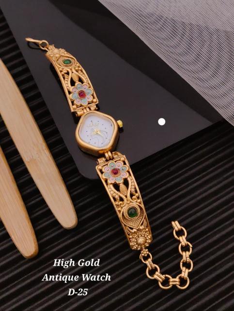 High gold antique watch D 25 Indian artificial jwellery wholesale market